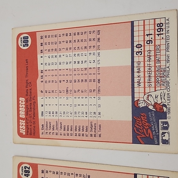 1990 Fleer Baseball Cards 2 Count - Picture 6 of 6